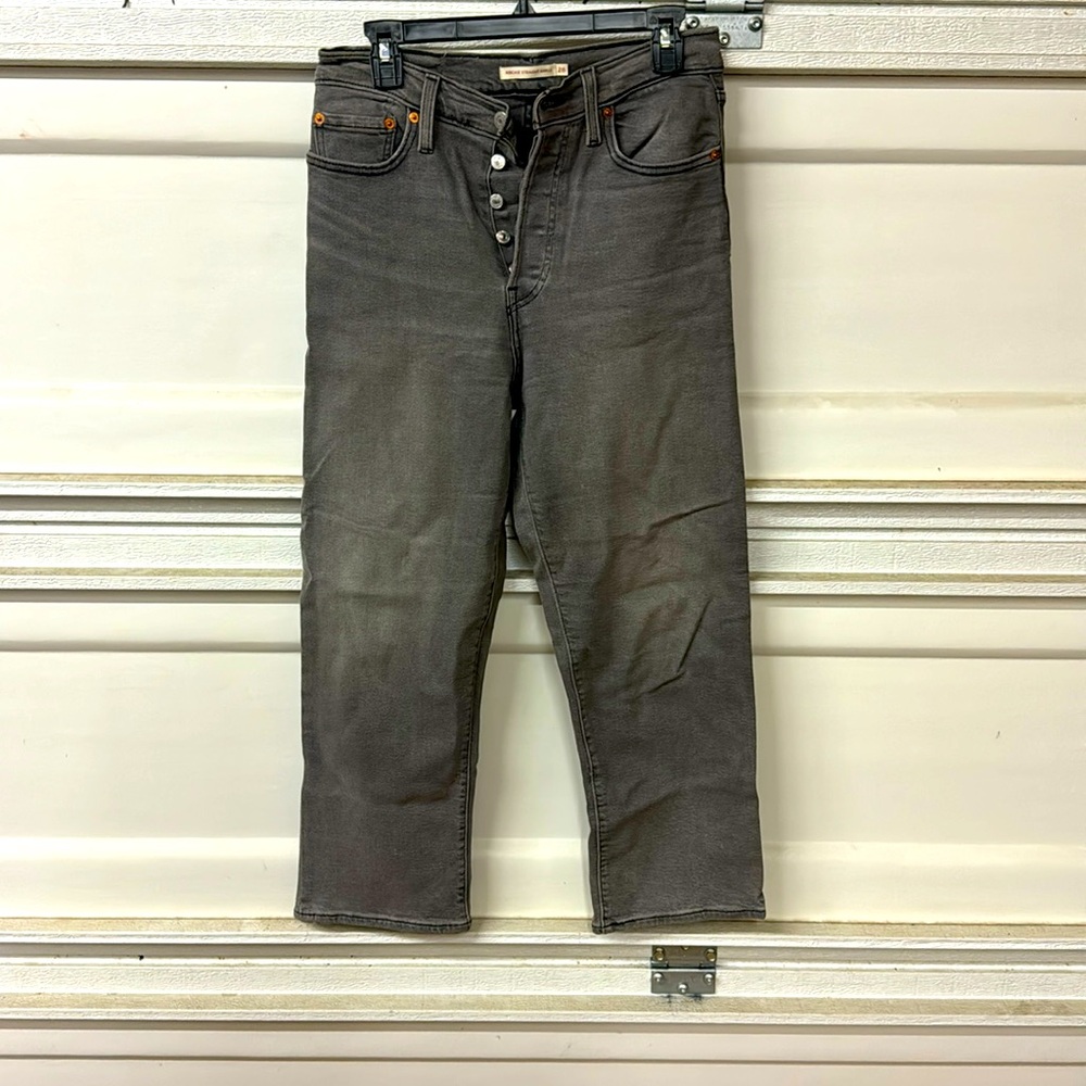 Levi’s Rib Cage Stretch Straight Ankle Jeans W28/27Inseam